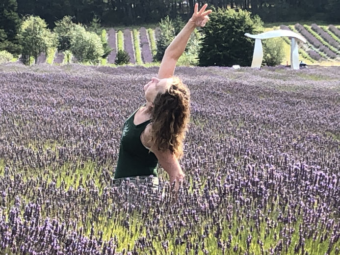 Yoga with Deb at  Pelindaba Lavender Farm, San Juan Island, WA