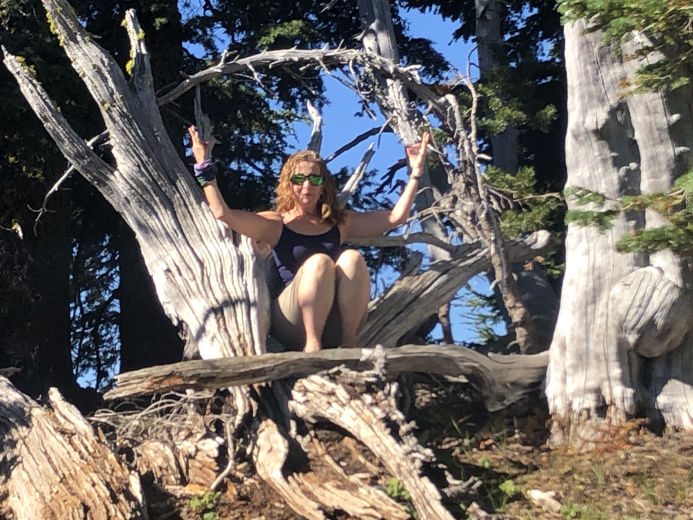 Yoga with Deb at  Crater National Park, Oregon